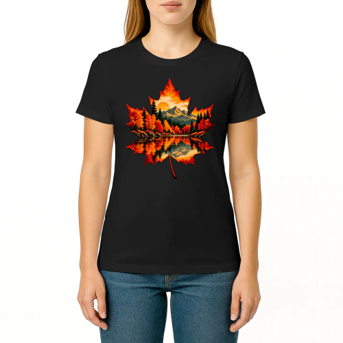 Autumn Maple Leaf Forest Reflection Sweatshirt