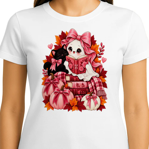 Pink Coquette Reading Ghost