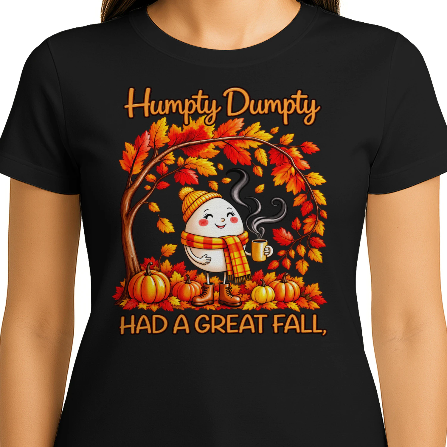 Humpty Dumpty Had a Great Fall Cute Autumn Pumpkin Shirt