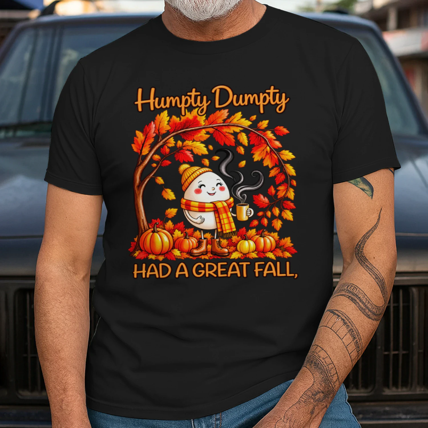 Humpty Dumpty Had a Great Fall Cute Autumn Pumpkin Shirt