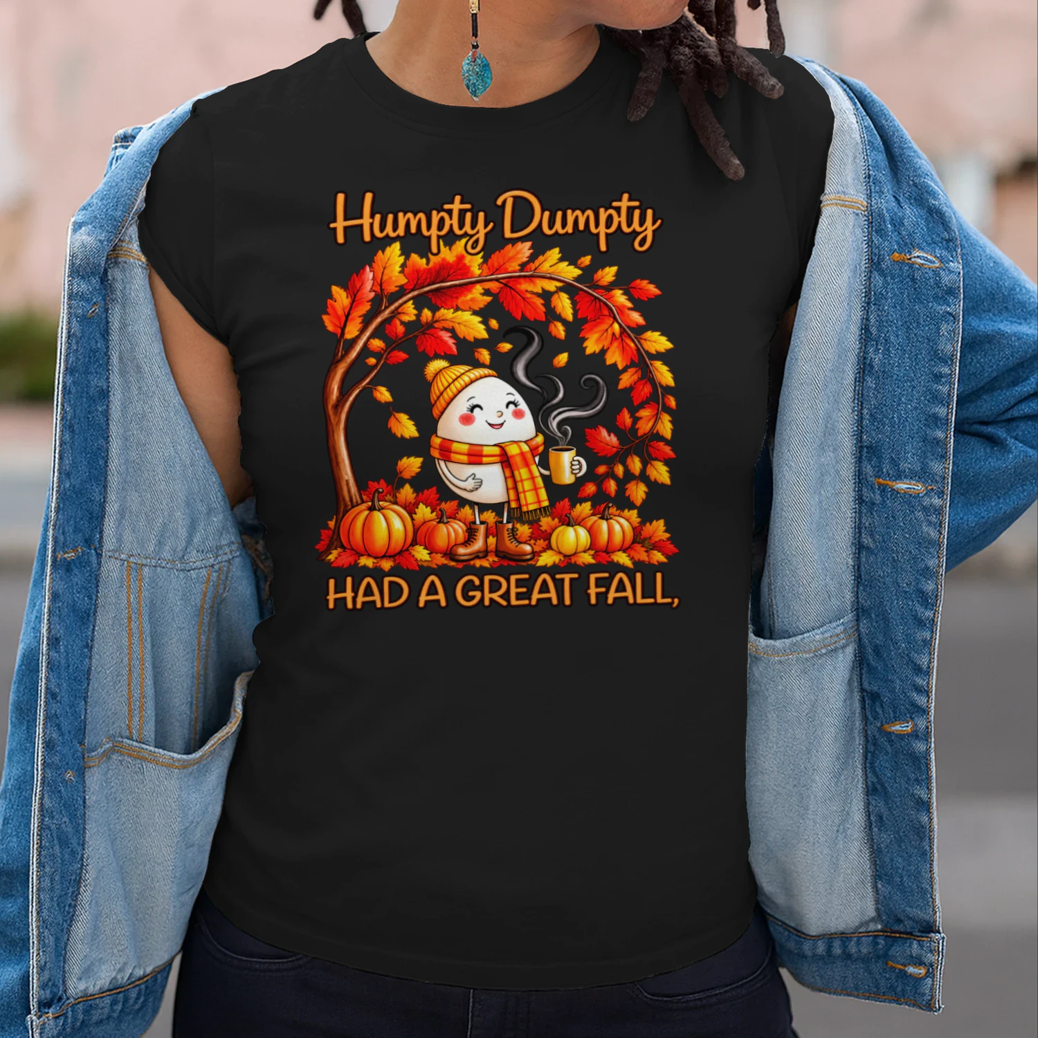 Humpty Dumpty Had a Great Fall Cute Autumn Pumpkin Shirt