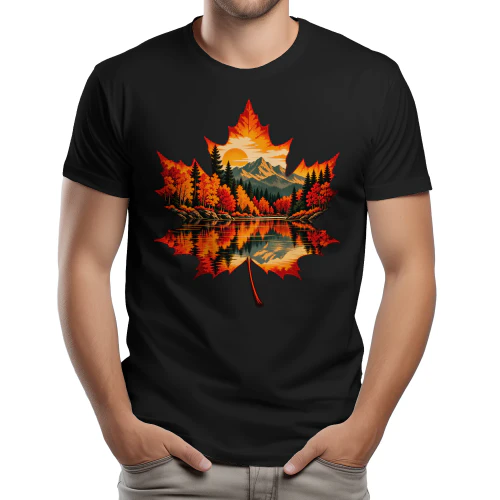Autumn Maple Leaf Forest Reflection