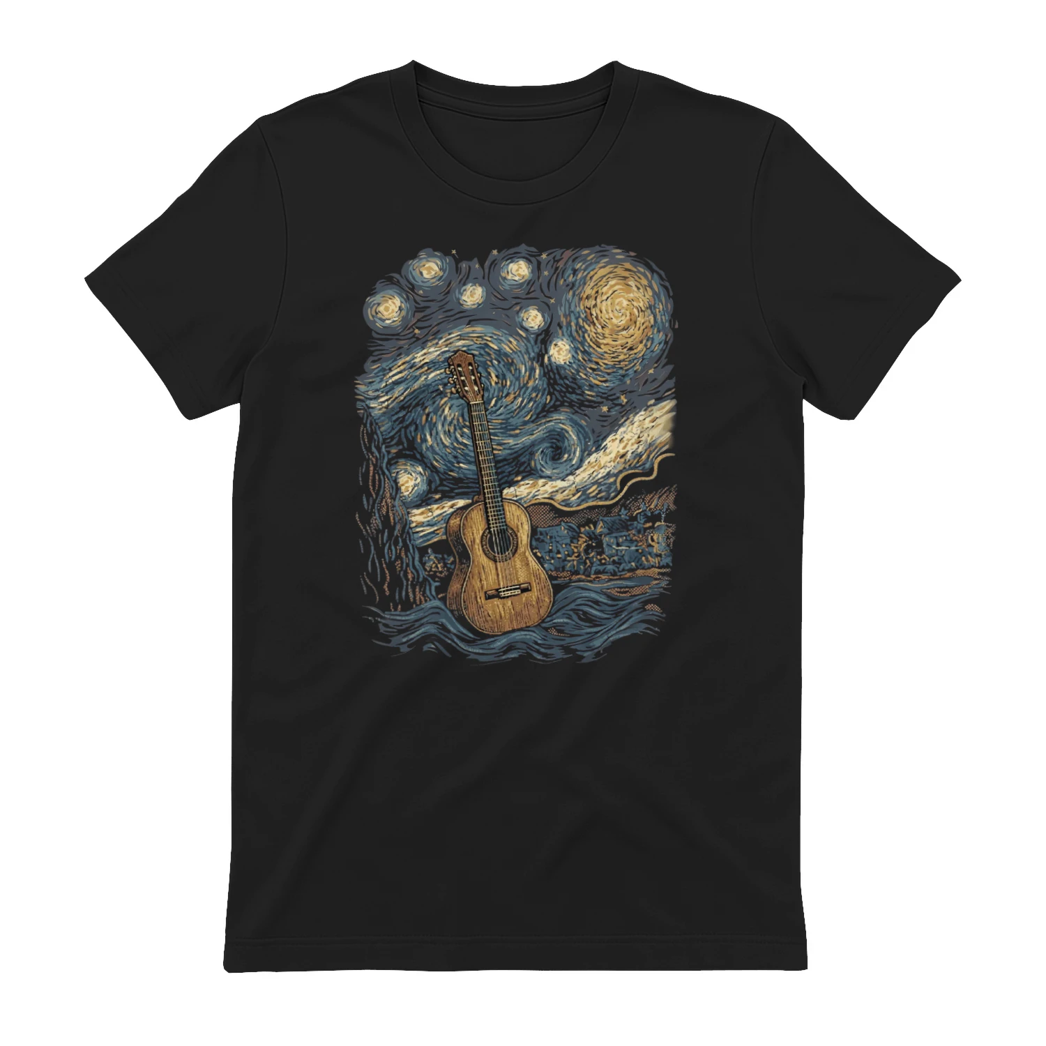 Acoustic Guitar Starry Night Van Gogh