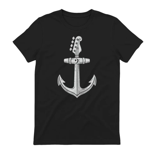 Nautical Anchor Bass Guitar Tee
