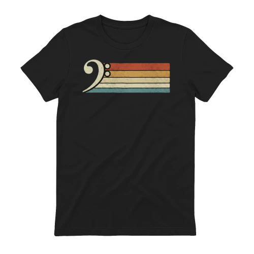 Classic Bass Guitar Player Stripe T-Shirt