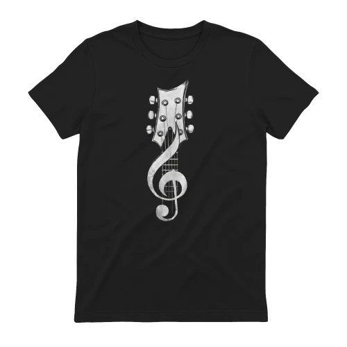 Guitar Guitar Headstock Treble Clef T-Shirt