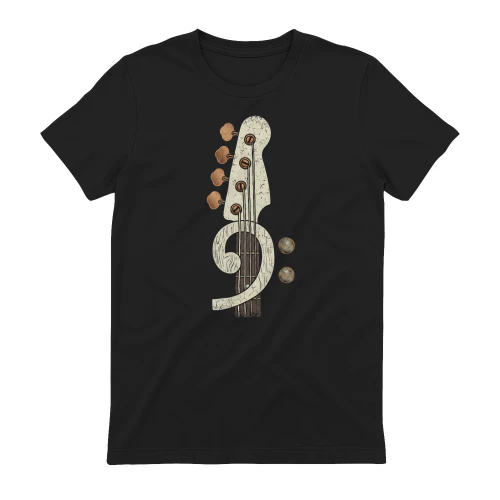 Bass Headstock Clef Graphic Tee