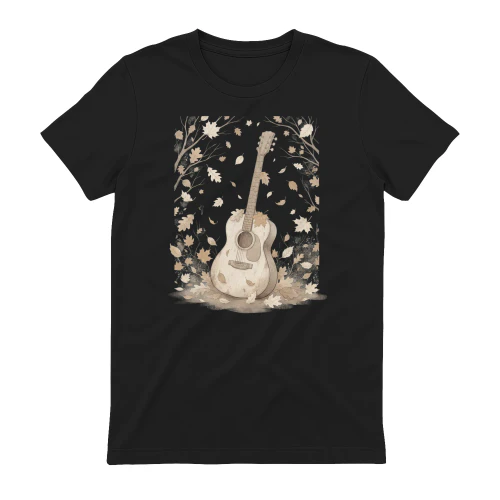 Halloween Guitar acoustic autumn leaves