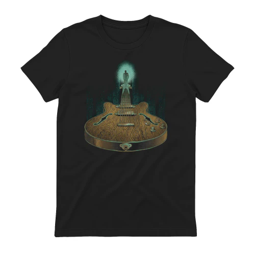 Guitar Vintage Surreal Guitar Graphic Tee - Retro Music Lover T-Shirt