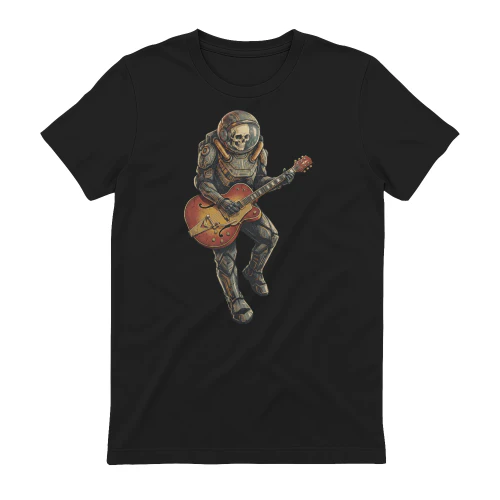 Astronaut Skull Hollowbody Guitar Art