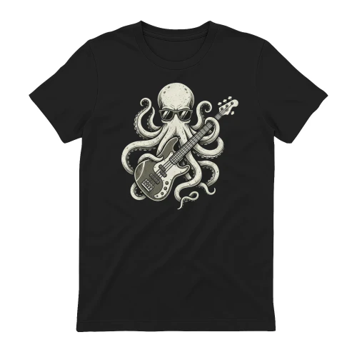 Cool Octopus Musician Art Tee