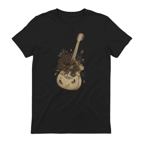 Dark Floral Guitar Melody Design