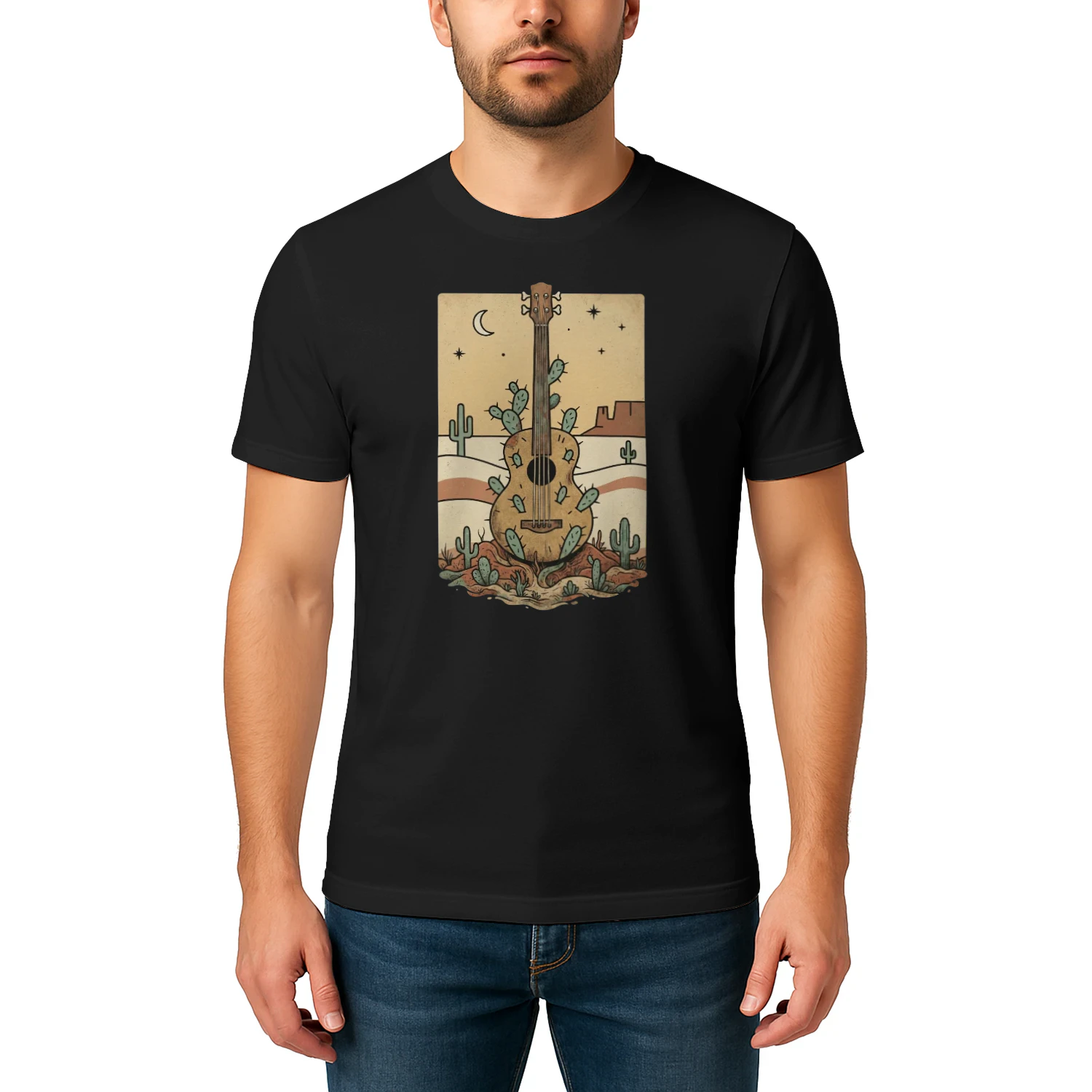 Retro Desert Acoustic Bass Tee