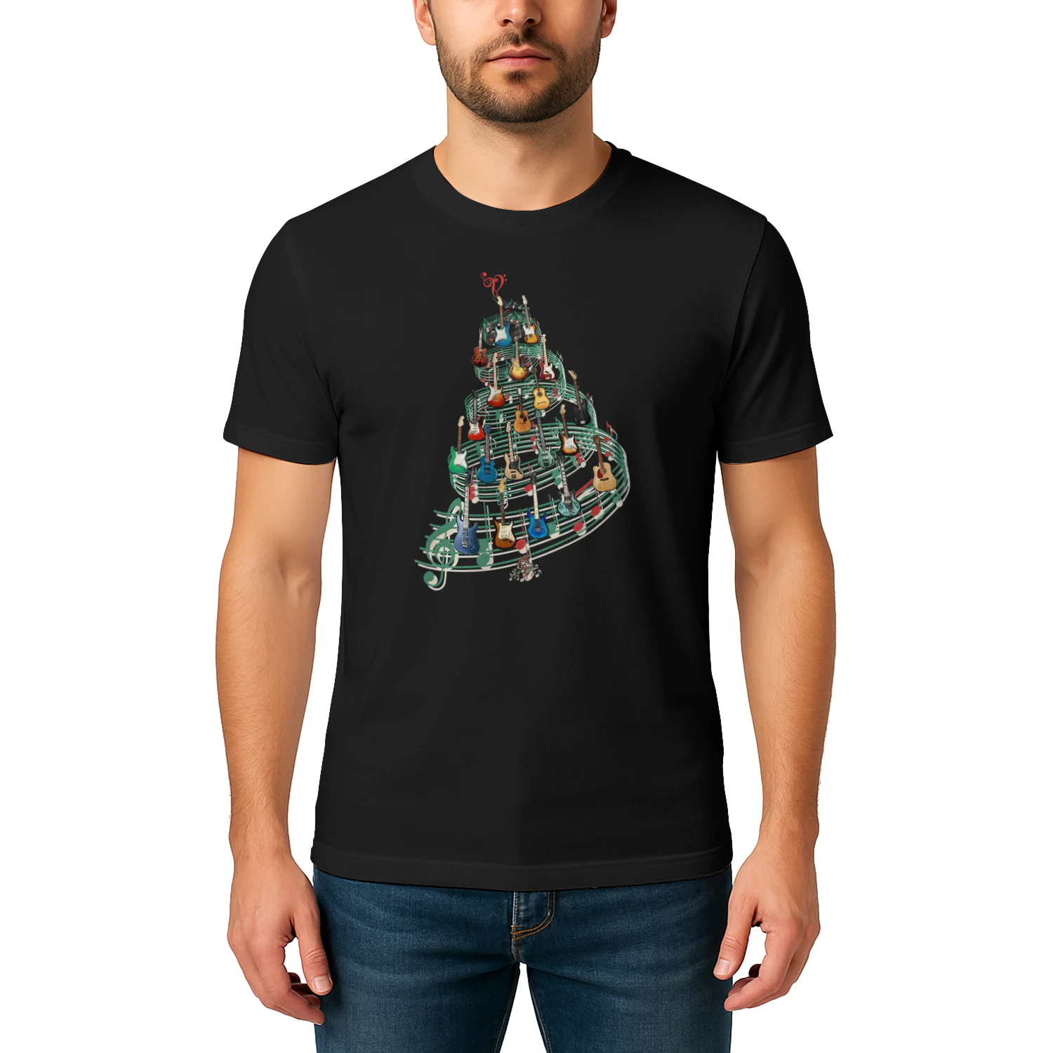 Christmas Guitar Notes Tree