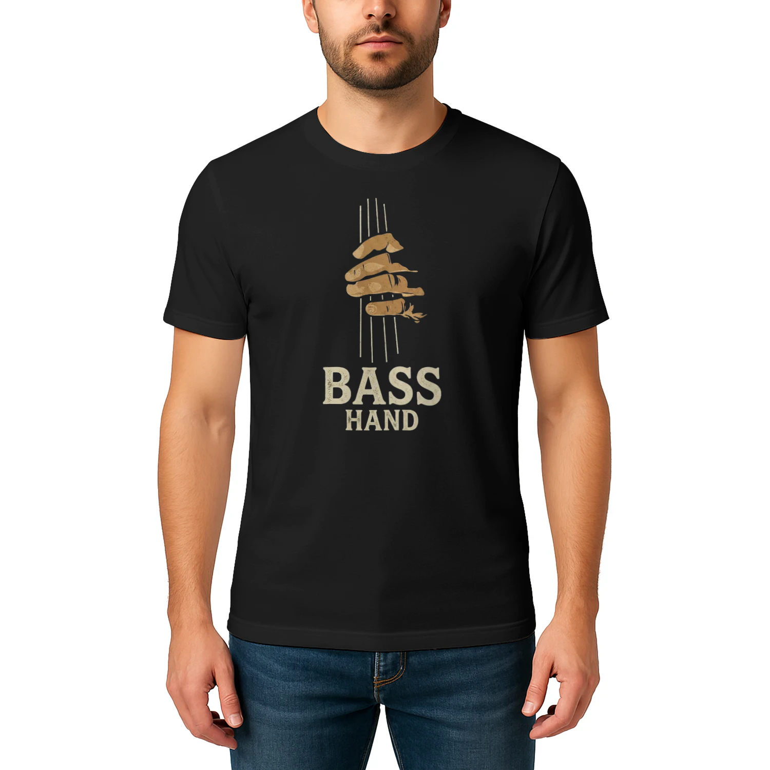Minimalist Bass Hand Graphic Tee
