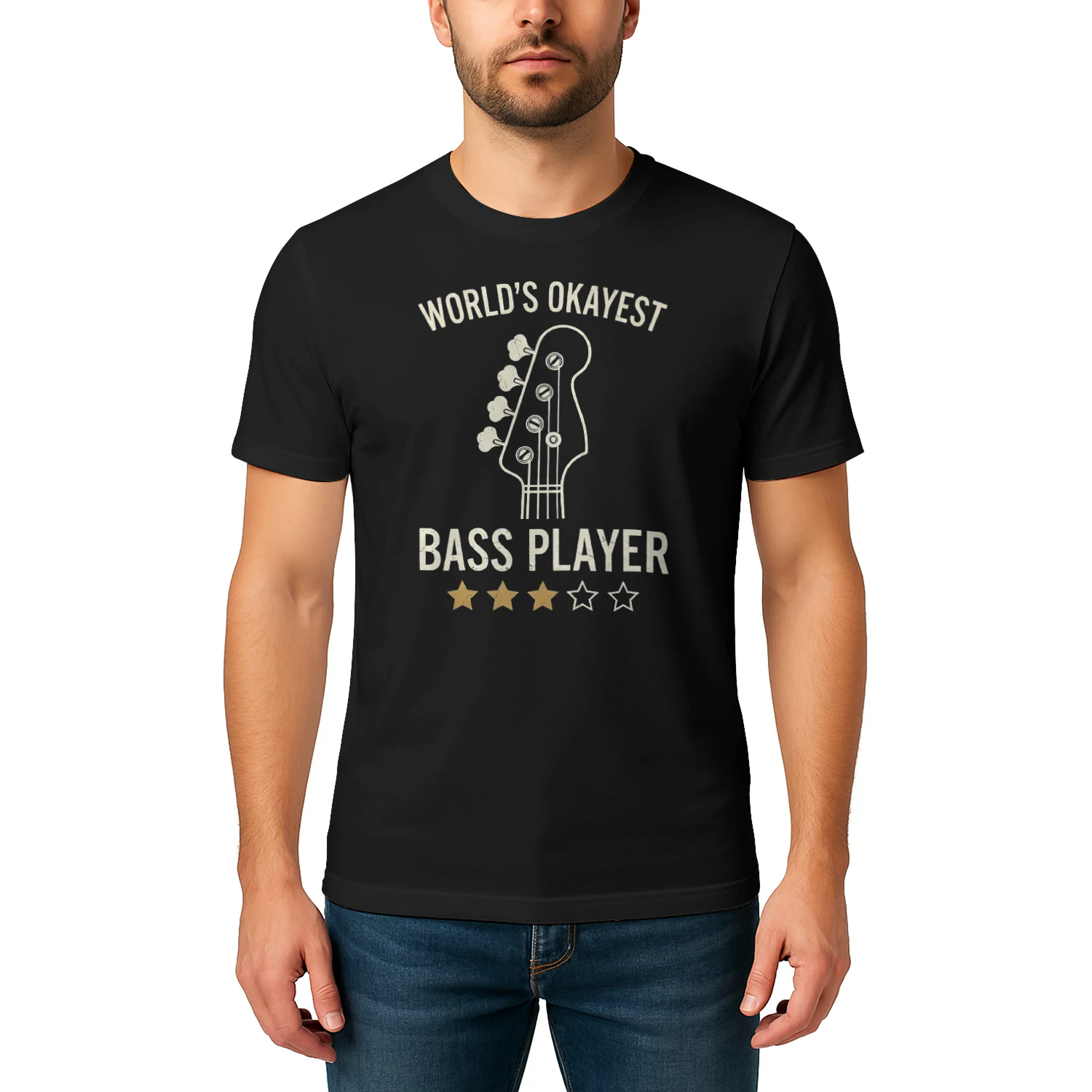 World_s Okayest Bass Player Funny Graphic T-Shirt