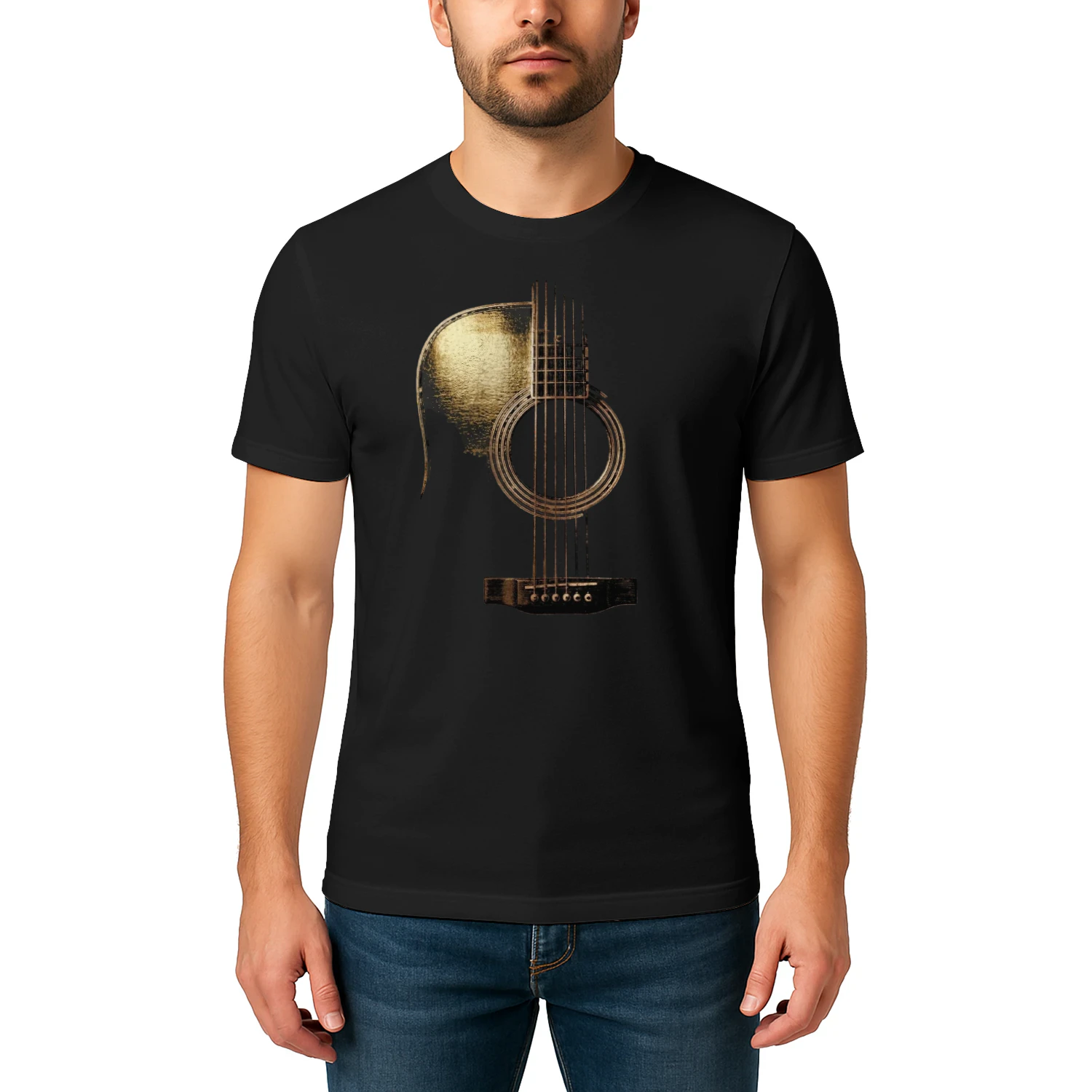 Guitar Abstract Acoustic Guitar Tee