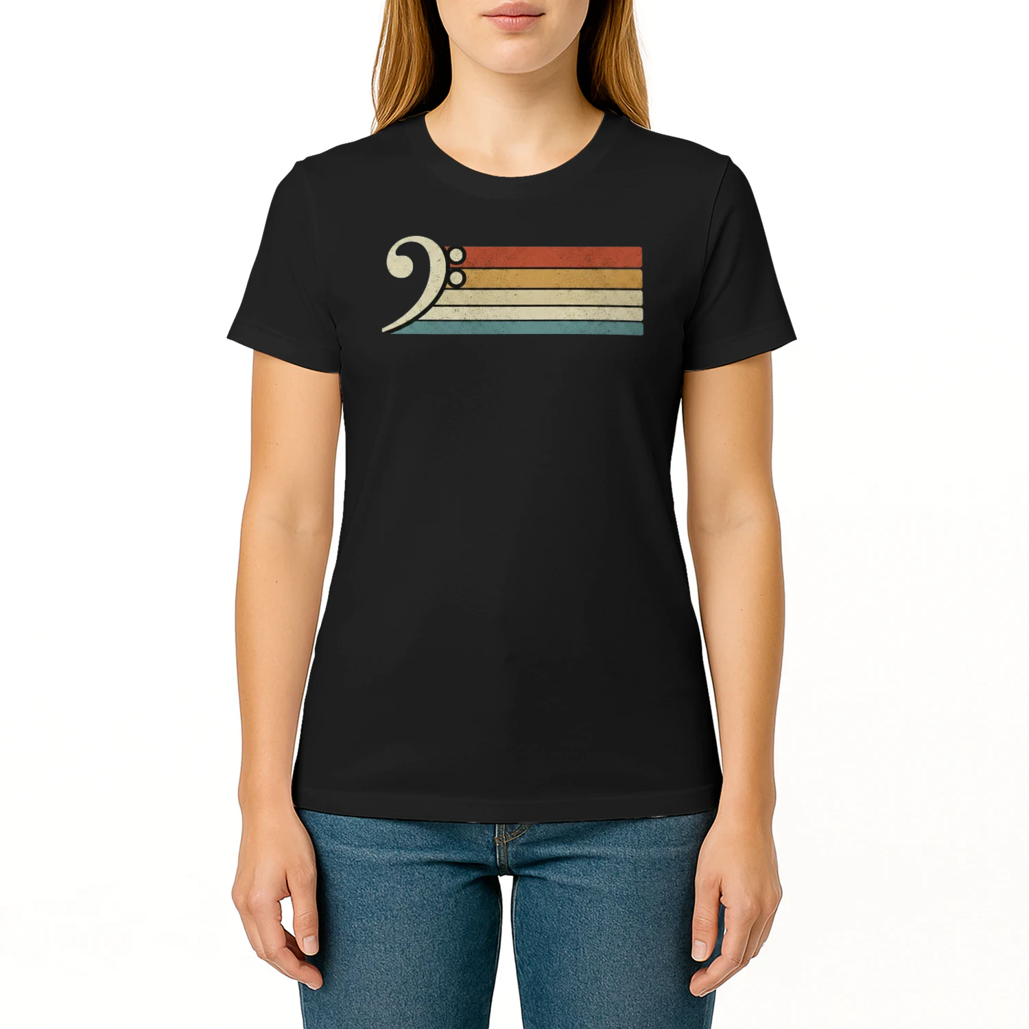 Classic Bass Guitar Player Stripe T-Shirt