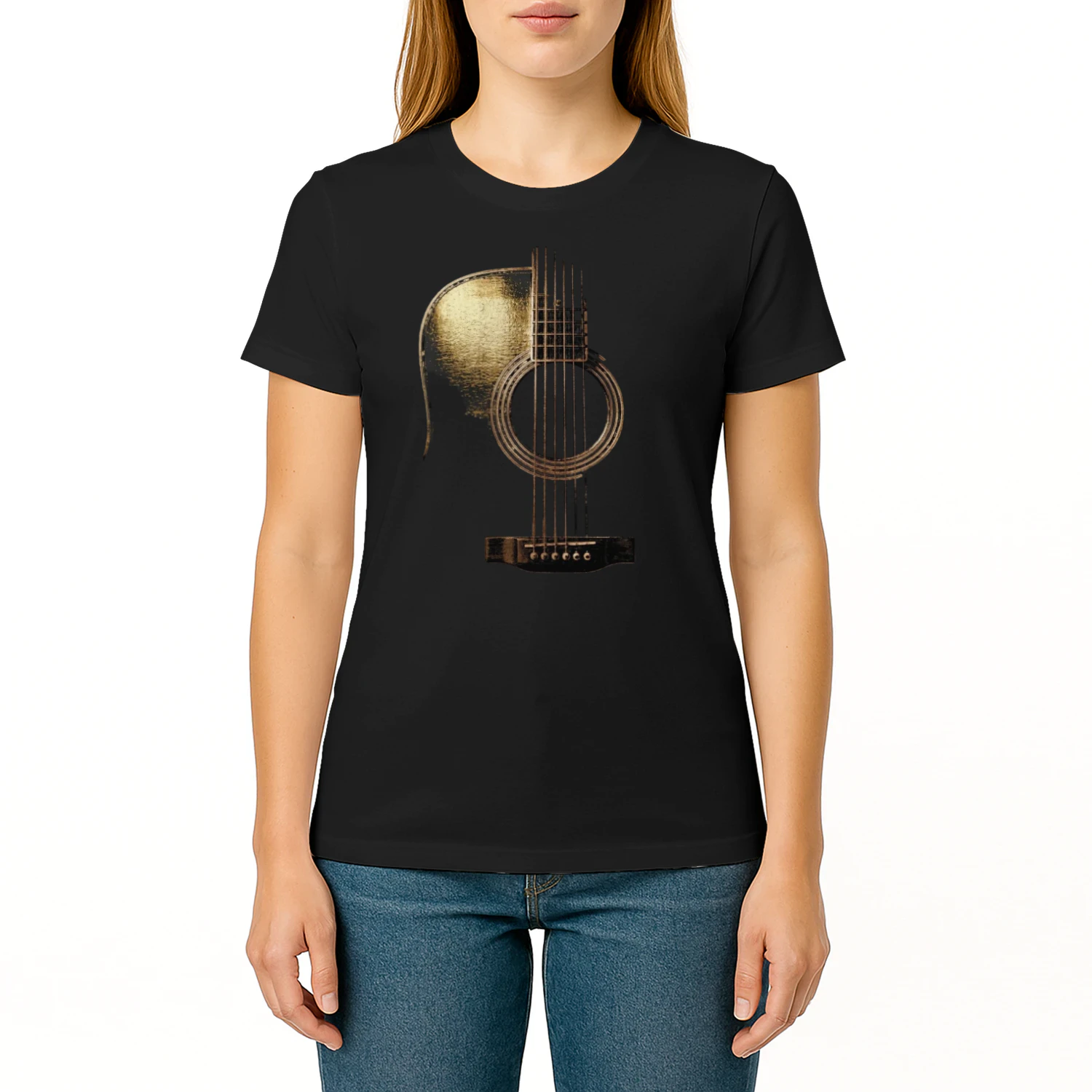 Guitar Abstract Acoustic Guitar Tee