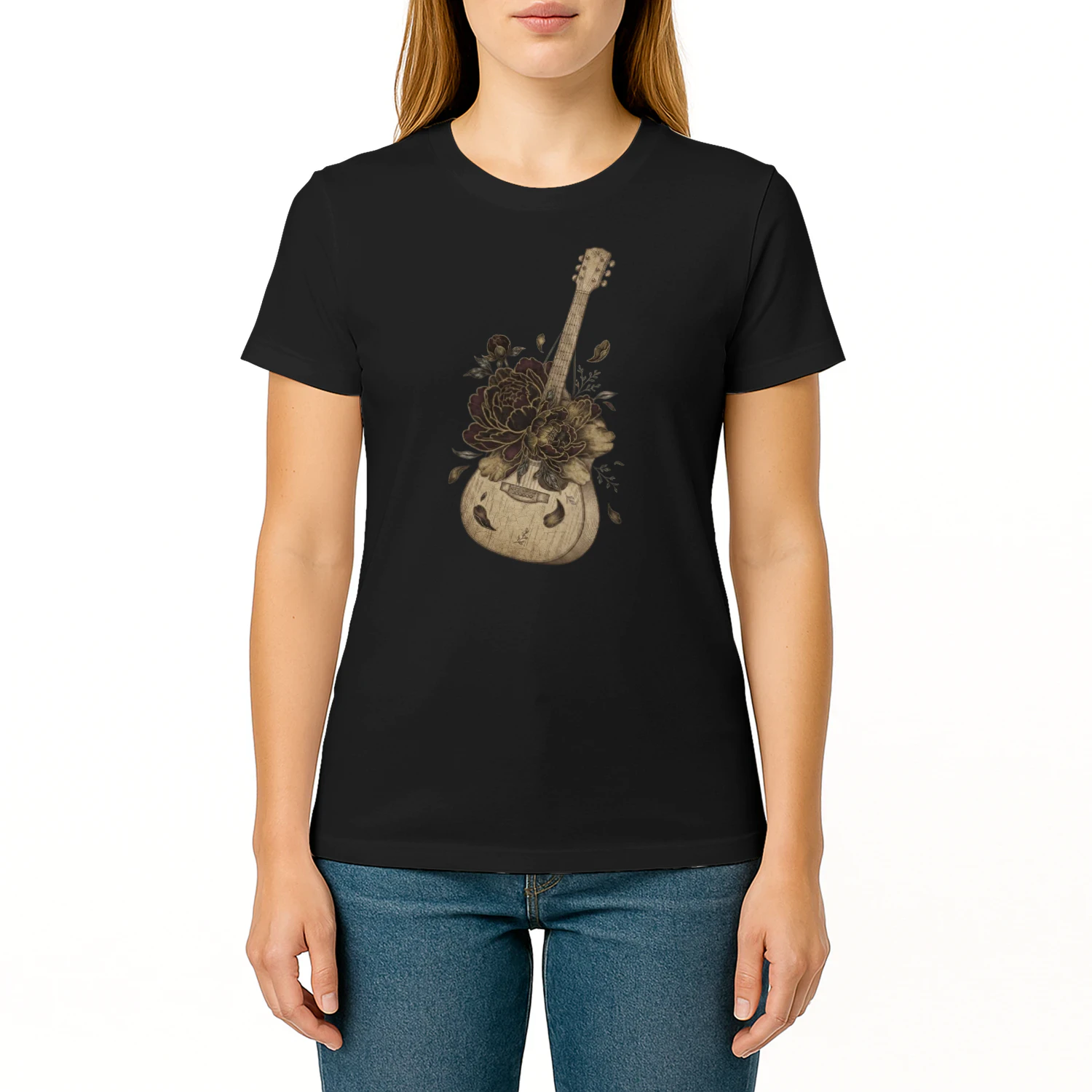 Dark Floral Guitar Melody Design