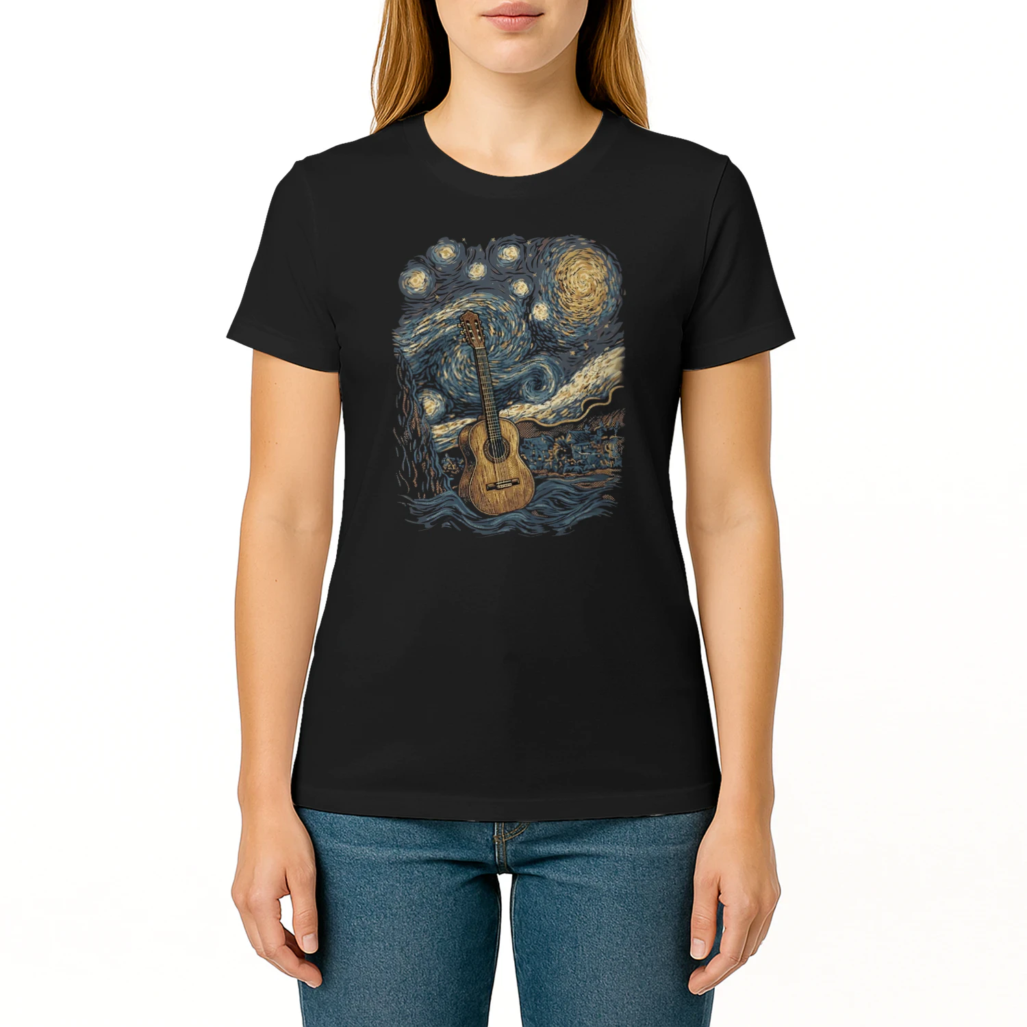 Acoustic Guitar Starry Night Van Gogh