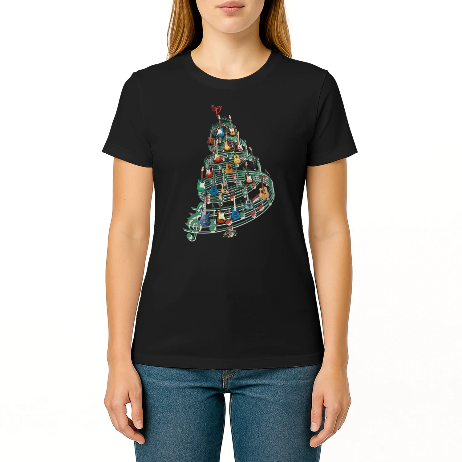 Christmas Guitar Notes Tree