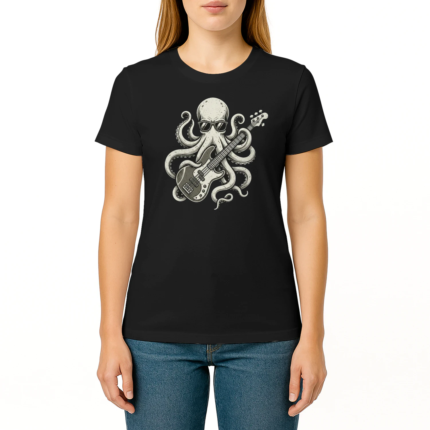 Cool Octopus Musician Art Tee