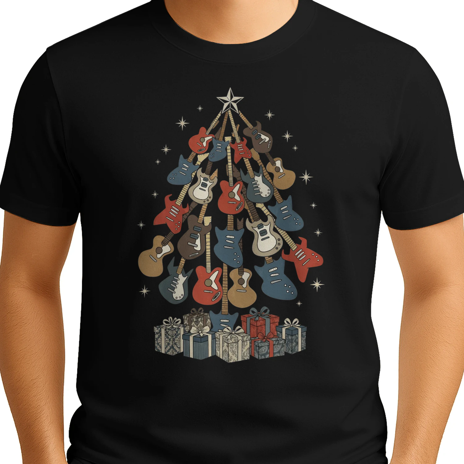 Christmas Guitar Retro Gifts