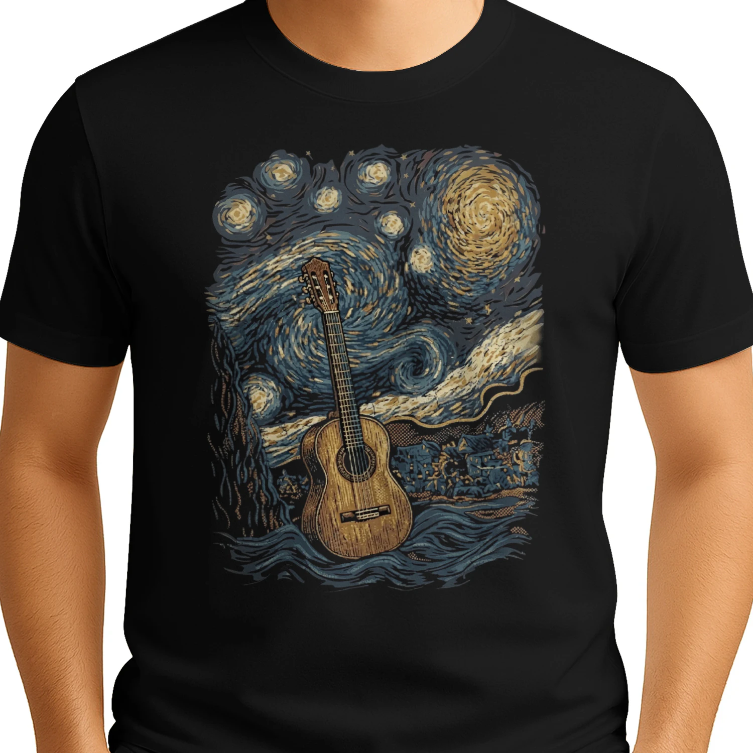 Acoustic Guitar Starry Night Van Gogh