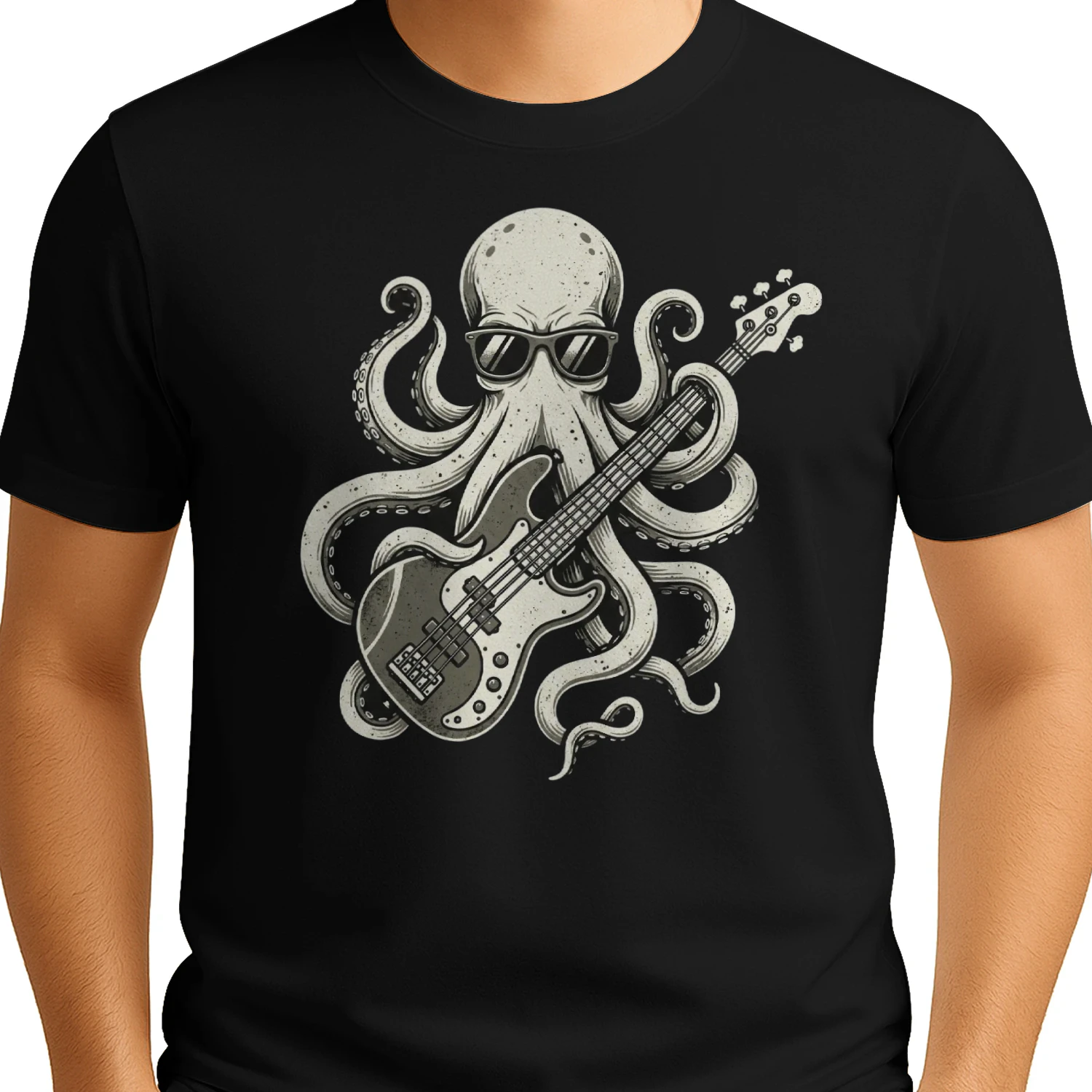 Cool Octopus Musician Art Tee