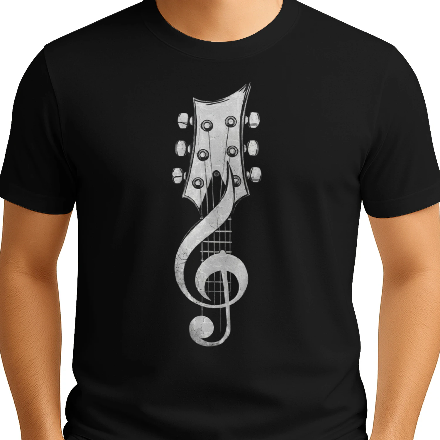 Guitar Guitar Headstock Treble Clef T-Shirt
