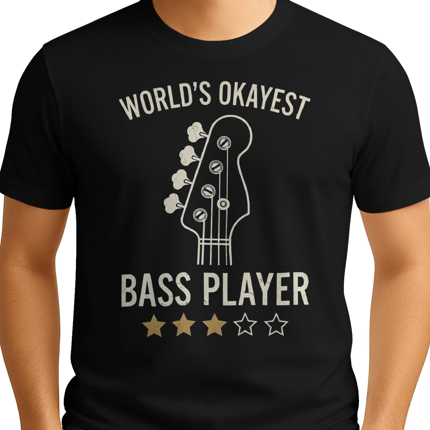 World_s Okayest Bass Player Funny Graphic T-Shirt