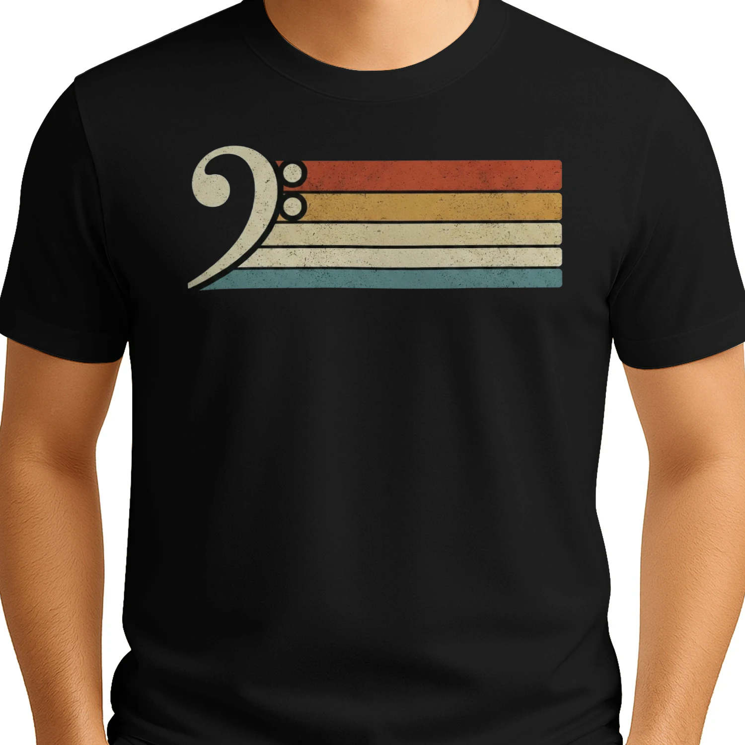 Classic Bass Guitar Player Stripe T-Shirt