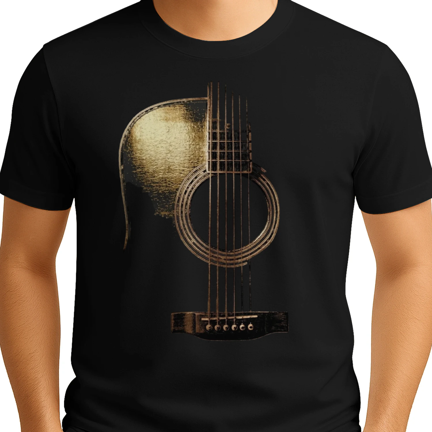 Guitar Abstract Acoustic Guitar Tee