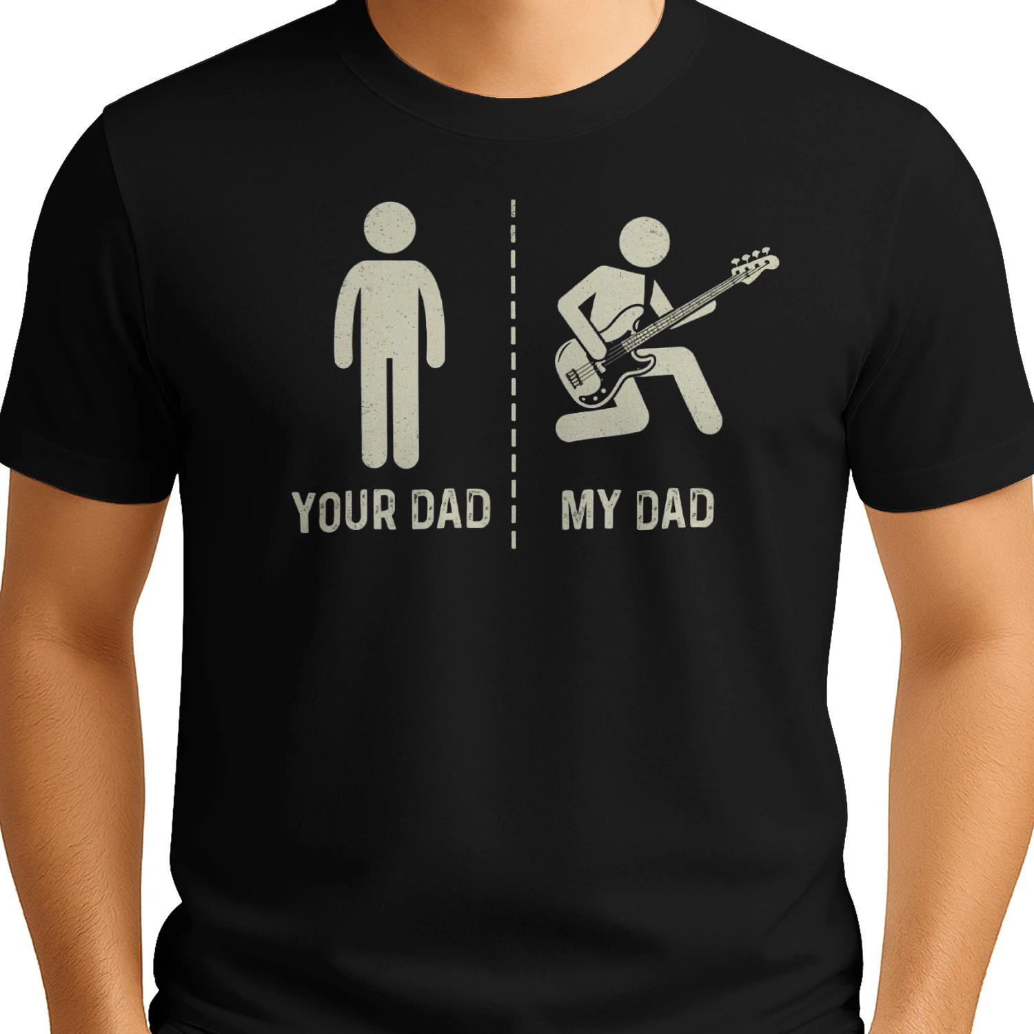 Funny Bass Player Father Graphic T-Shirt