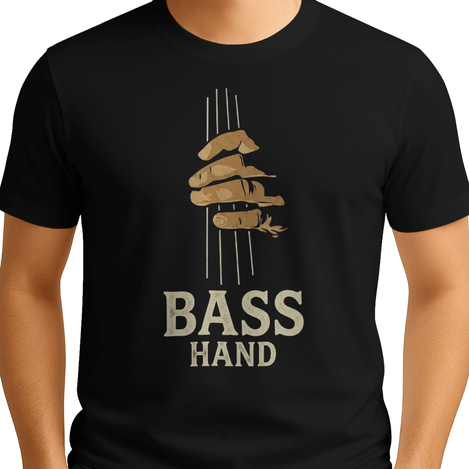 Minimalist Bass Hand Graphic Tee