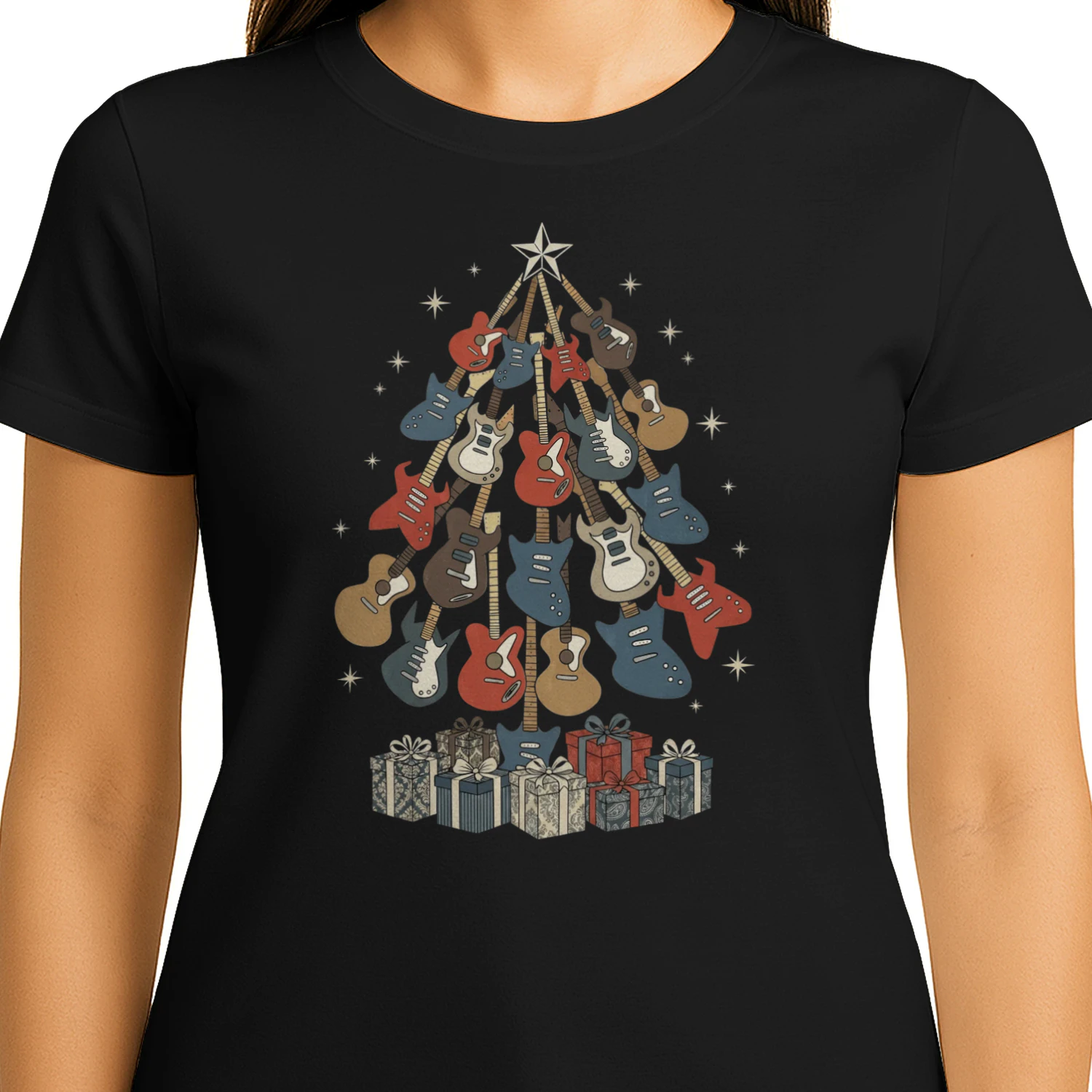 Christmas Guitar Retro Gifts