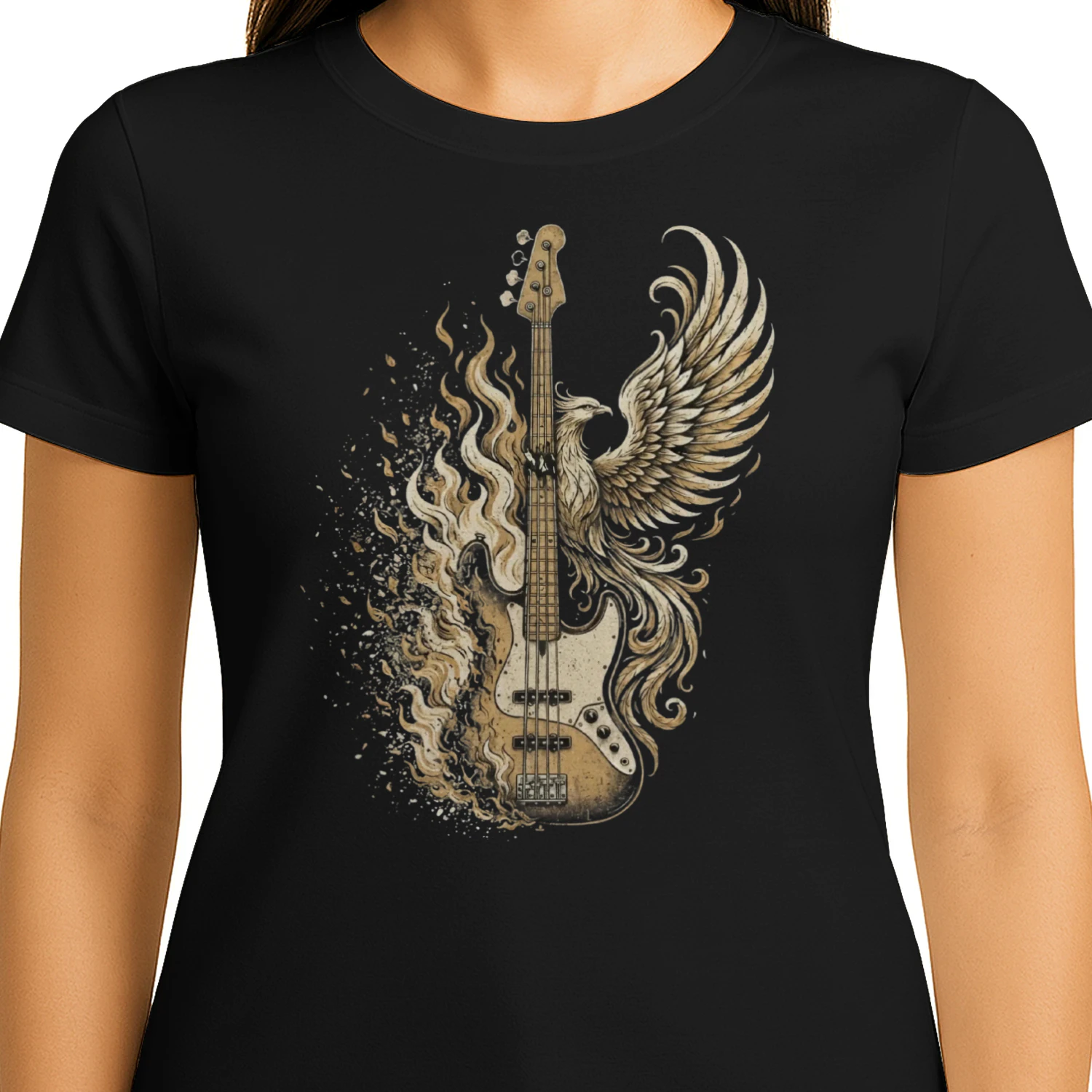 Phoenix Fire Bass Guitar Tee