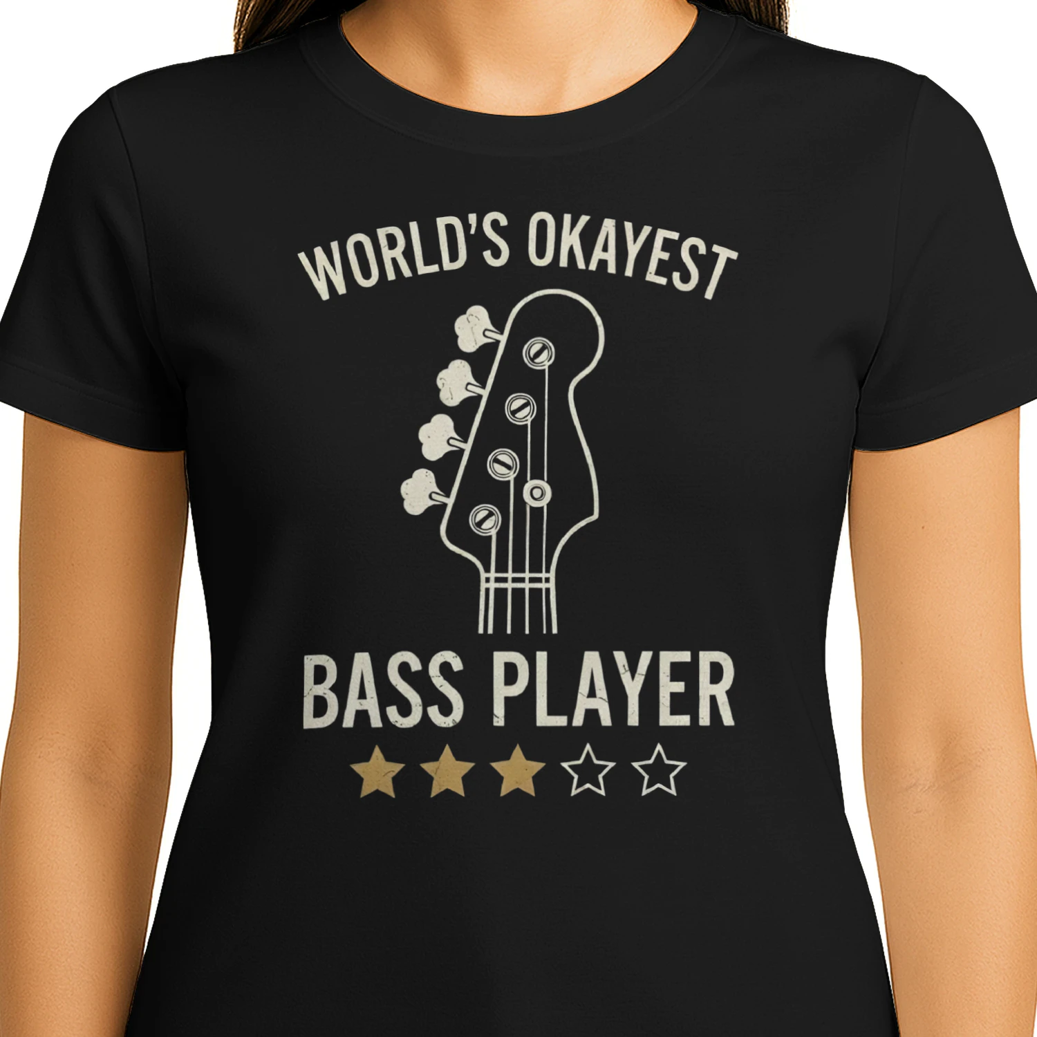 World_s Okayest Bass Player Funny Graphic T-Shirt