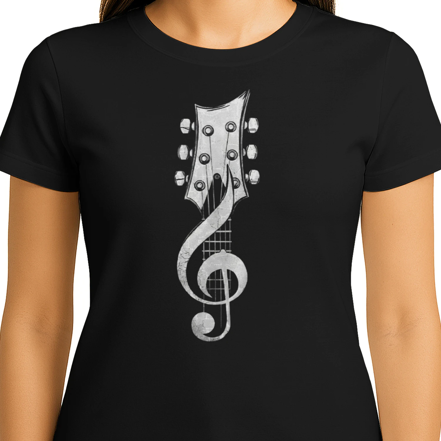 Guitar Guitar Headstock Treble Clef T-Shirt
