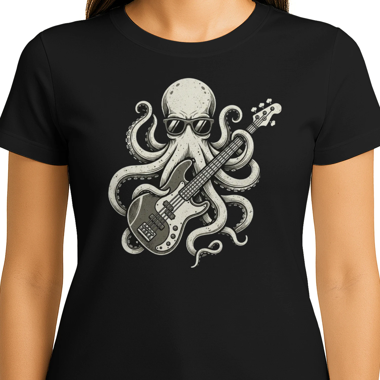 Cool Octopus Musician Art Tee