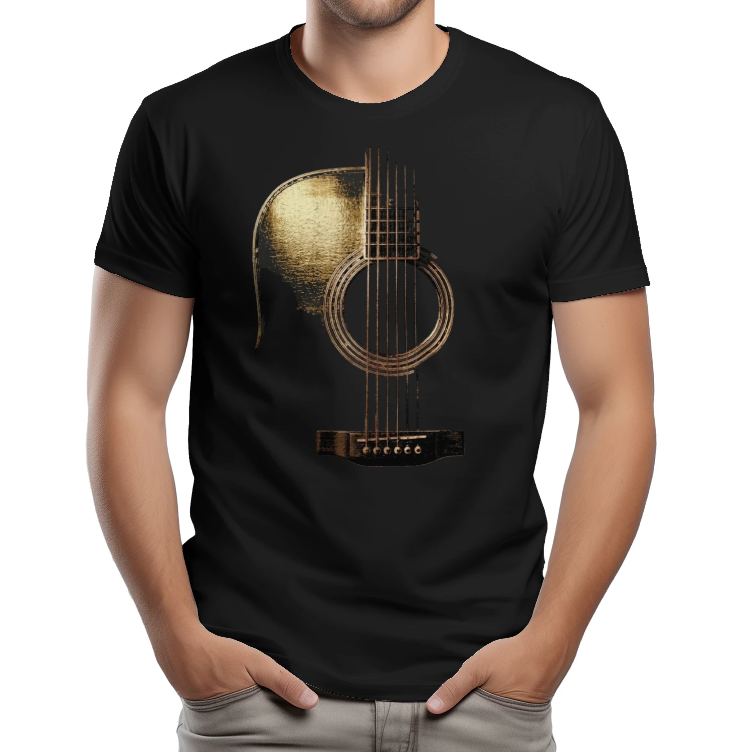Guitar Abstract Acoustic Guitar Tee