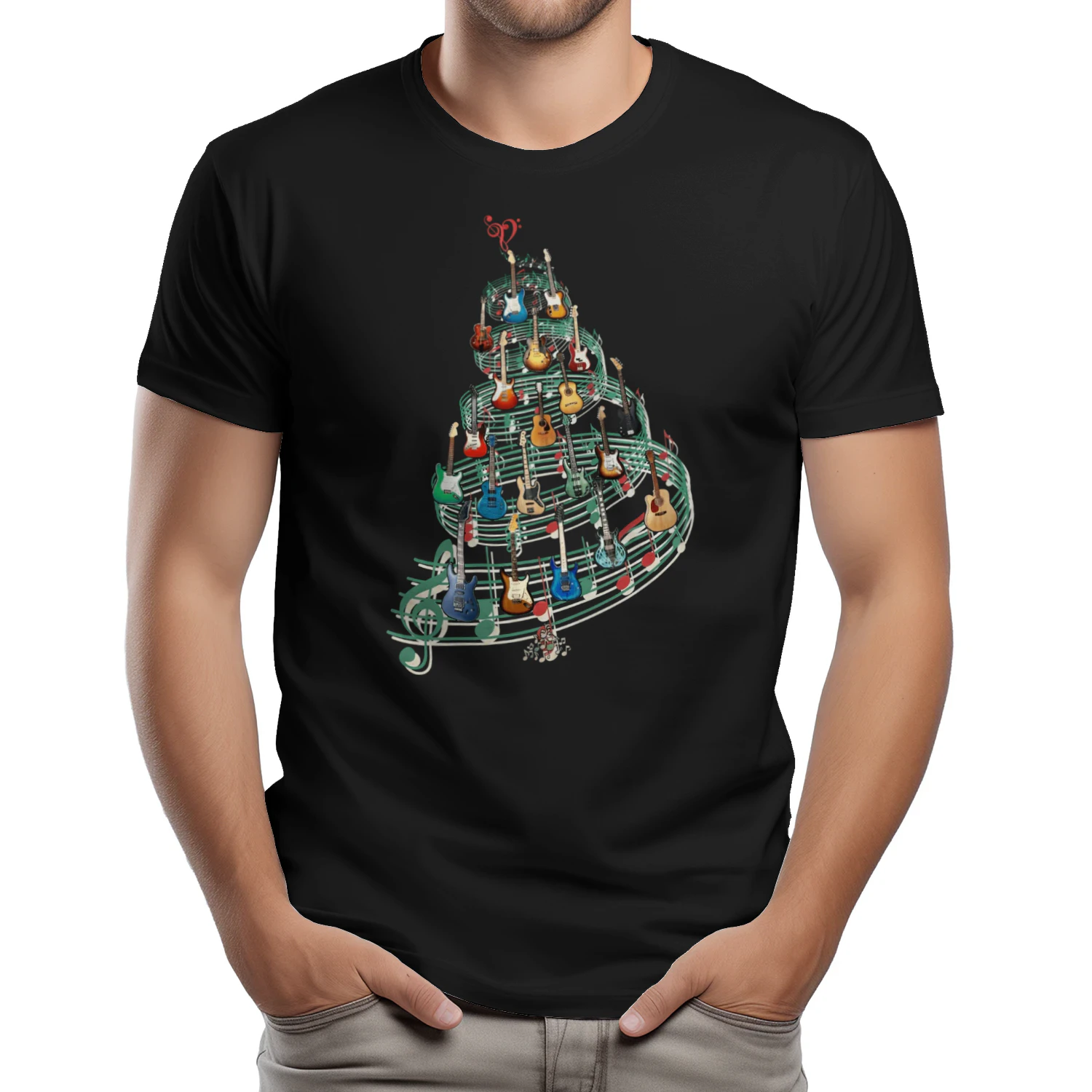 Christmas Guitar Notes Tree