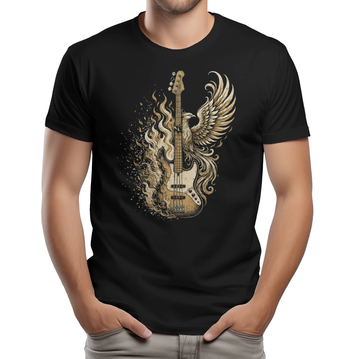 Phoenix Fire Bass Guitar Tee