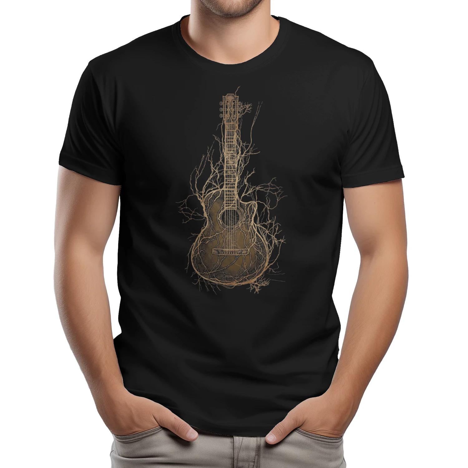 Rooted Acoustic Guitar Nature