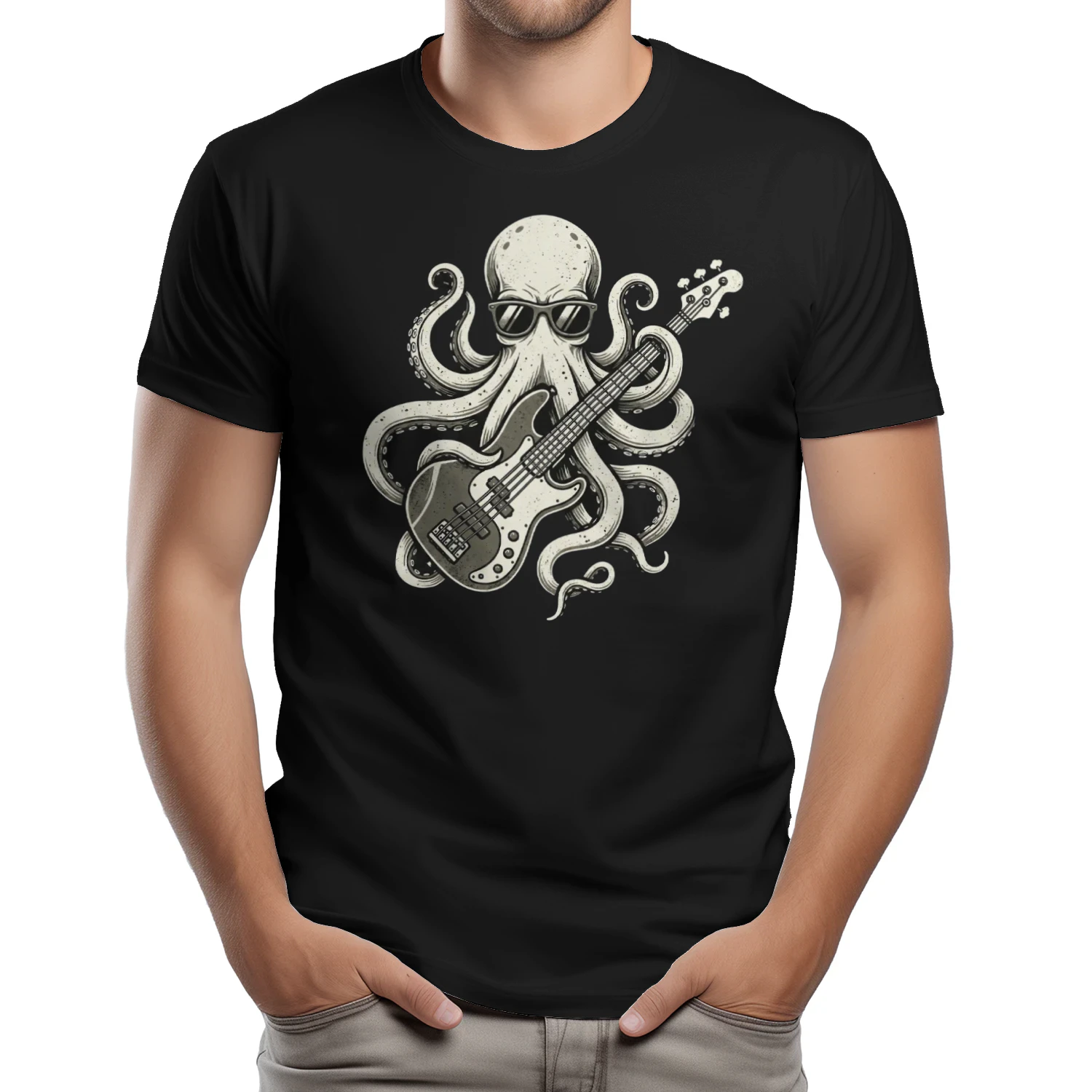 Cool Octopus Musician Art Tee