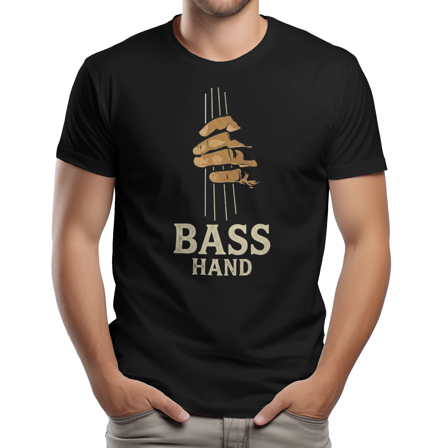 Minimalist Bass Hand Graphic Tee