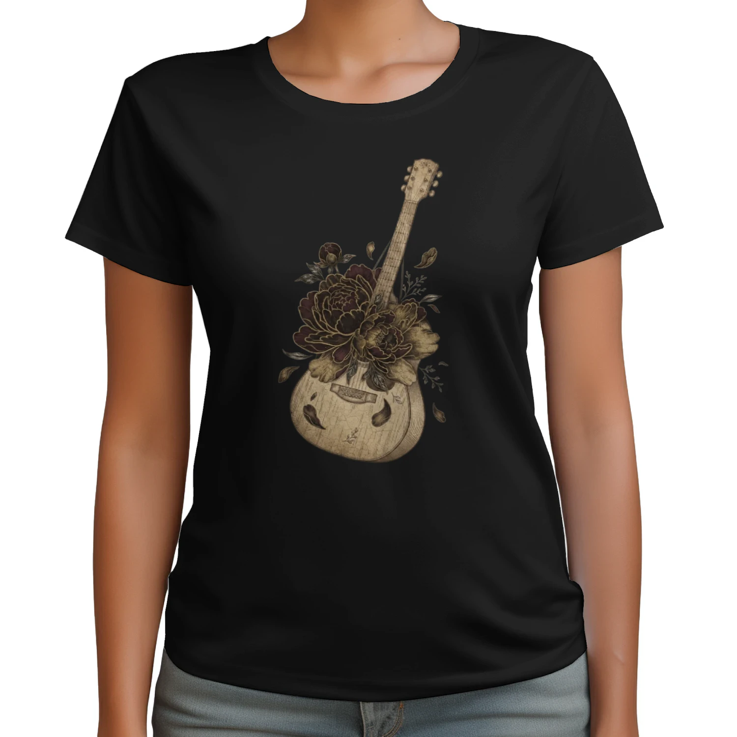 Dark Floral Guitar Melody Design