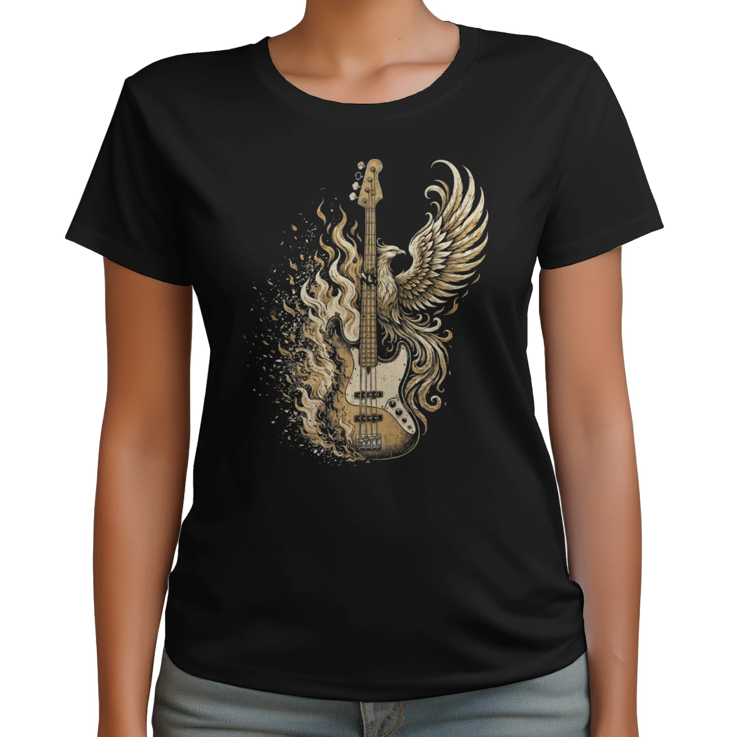 Phoenix Fire Bass Guitar Tee