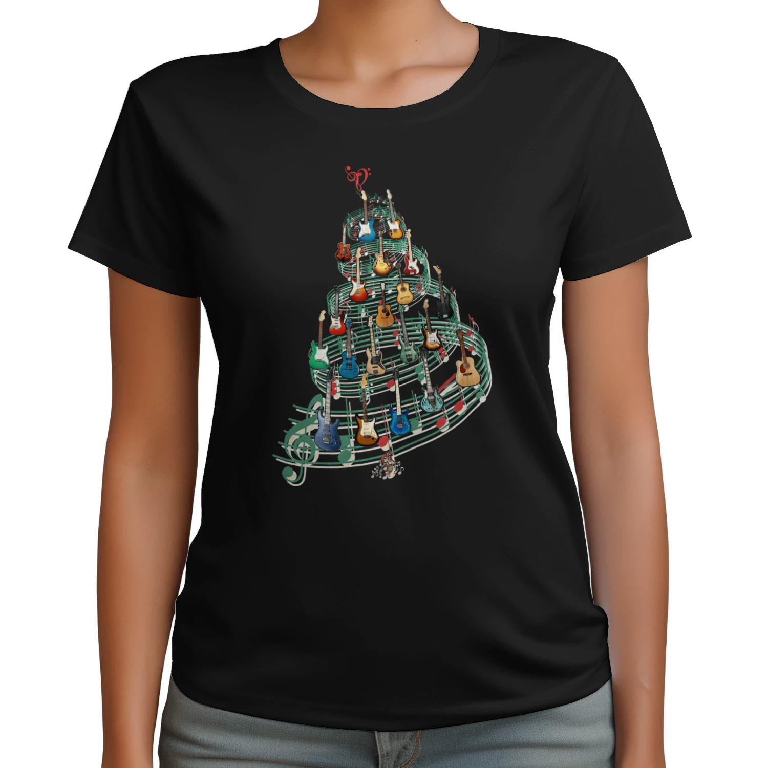 Christmas Guitar Notes Tree